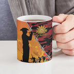 ANZAC Lest We Forget Ceramic Mug Australian Army Poppy Tribute