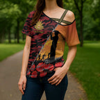 ANZAC Lest We Forget Cross Shoulder Shirt Australian Army Poppy Tribute