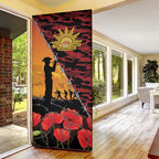 ANZAC Lest We Forget Door Cover Australian Army Poppy Tribute