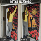 ANZAC Lest We Forget Door Cover Australian Army Poppy Tribute
