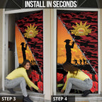 ANZAC Lest We Forget Door Cover Australian Army Poppy Tribute