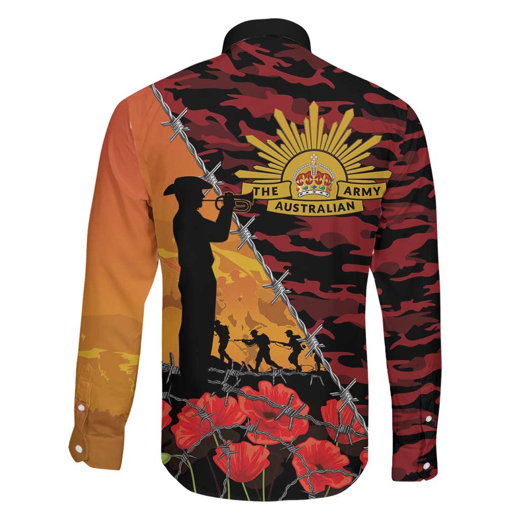 ANZAC Lest We Forget Family Matching Mermaid Dress and Hawaiian Shirt Australian Army Poppy Tribute