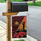 ANZAC Lest We Forget Garden Flag Australian Army Poppy Tribute