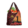 ANZAC Lest We Forget Grocery Bag Australian Army Poppy Tribute