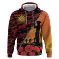 ANZAC Lest We Forget Hoodie Australian Army Poppy Tribute
