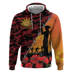 ANZAC Lest We Forget Hoodie Australian Army Poppy Tribute