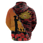ANZAC Lest We Forget Hoodie Australian Army Poppy Tribute