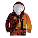 ANZAC Lest We Forget Kid Hoodie Australian Army Poppy Tribute