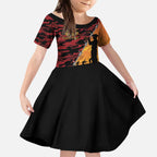 ANZAC Lest We Forget Kid Short Sleeve Dress Australian Army Poppy Tribute