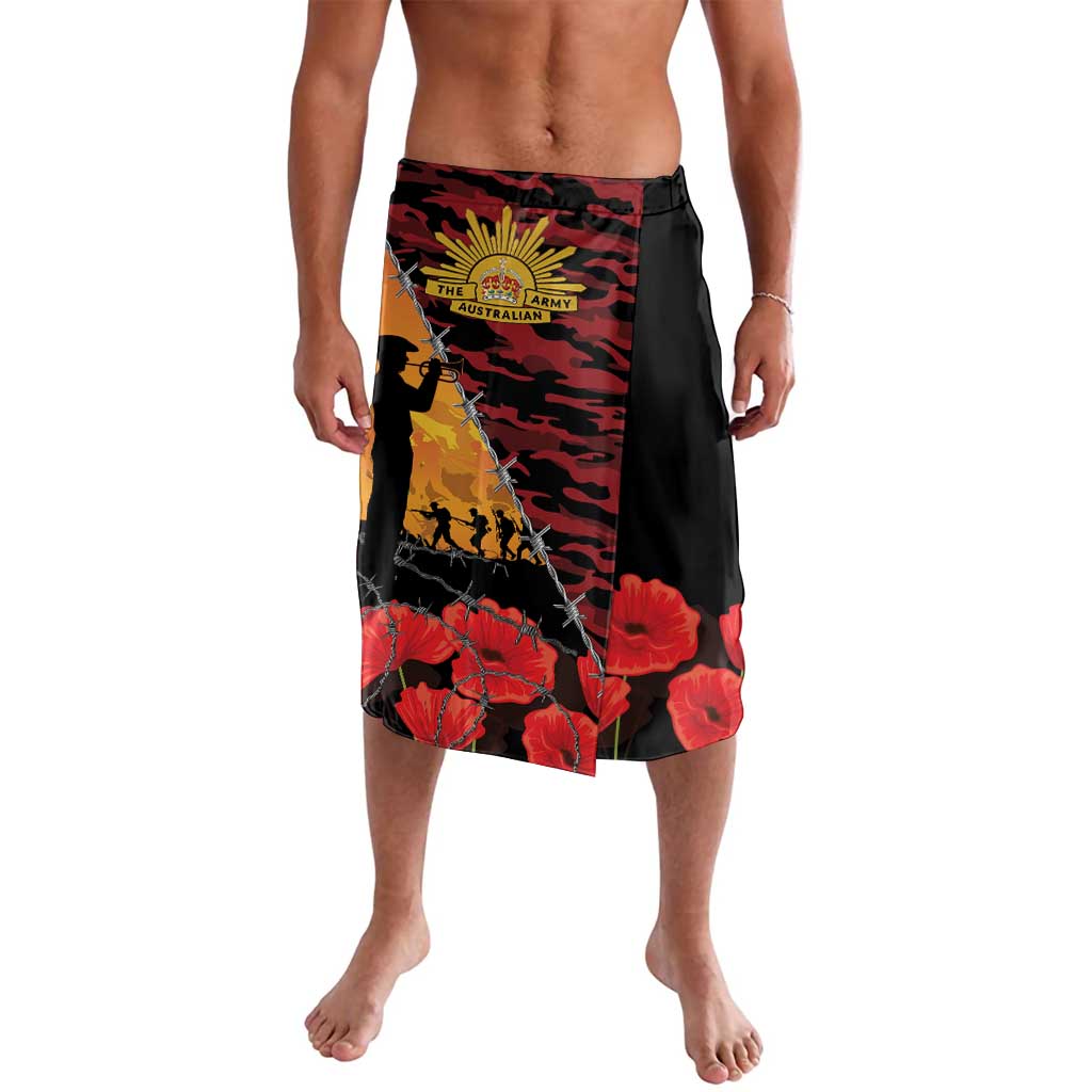 ANZAC Lest We Forget Lavalava Australian Army Poppy Tribute