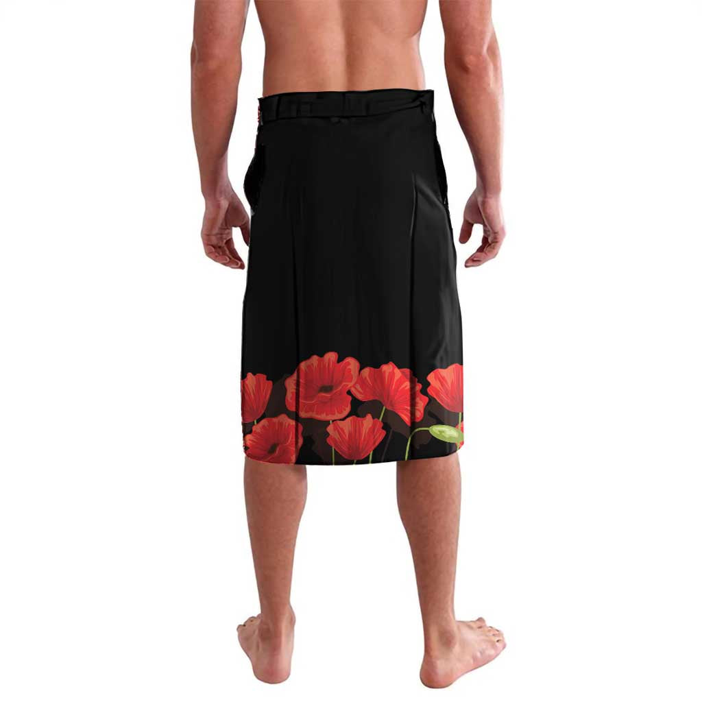 ANZAC Lest We Forget Lavalava Australian Army Poppy Tribute