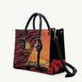 ANZAC Lest We Forget Leather Bag Australian Army Poppy Tribute