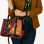 ANZAC Lest We Forget Leather Bag Australian Army Poppy Tribute