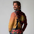 ANZAC Lest We Forget Long Sleeve Polo Shirt Australian Army Poppy Tribute