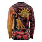 ANZAC Lest We Forget Long Sleeve Shirt Australian Army Poppy Tribute