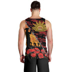 ANZAC Lest We Forget Men Tank Top Australian Army Poppy Tribute