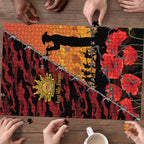 ANZAC Lest We Forget Puzzle Australian Army Poppy Tribute