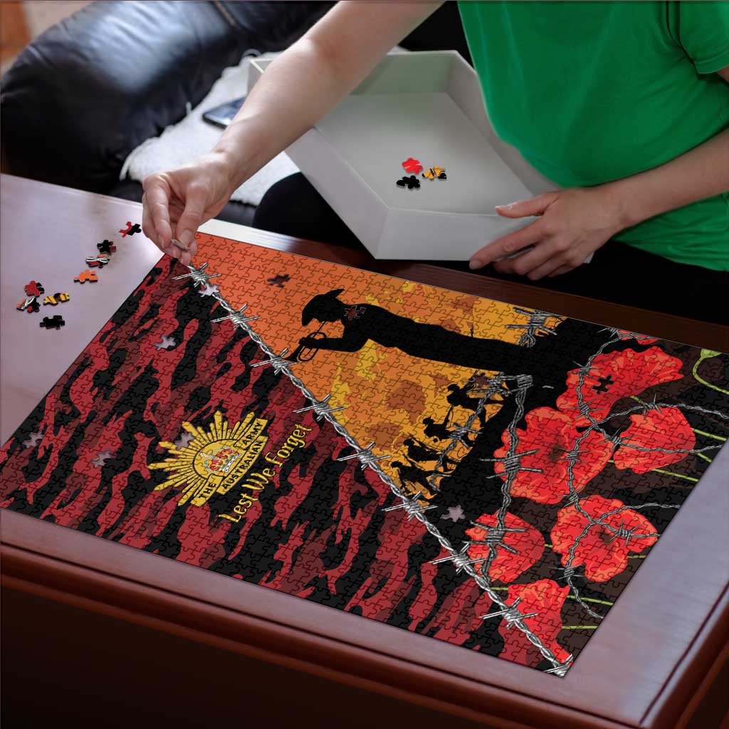 ANZAC Lest We Forget Puzzle Australian Army Poppy Tribute