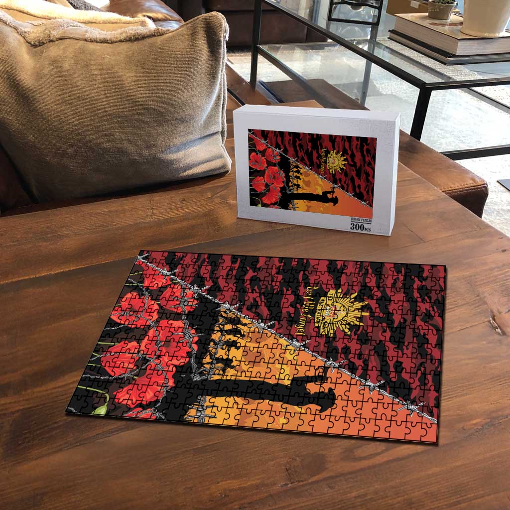ANZAC Lest We Forget Puzzle Australian Army Poppy Tribute
