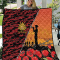 ANZAC Lest We Forget Quilt Australian Army Poppy Tribute