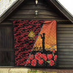 ANZAC Lest We Forget Quilt Australian Army Poppy Tribute