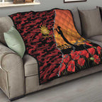 ANZAC Lest We Forget Quilt Australian Army Poppy Tribute