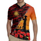 ANZAC Lest We Forget Rugby Jersey Australian Army Poppy Tribute