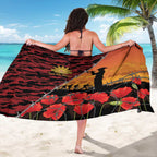 ANZAC Lest We Forget Sarong Australian Army Poppy Tribute
