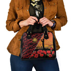 ANZAC Lest We Forget Shoulder Handbag Australian Army Poppy Tribute