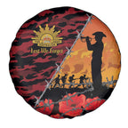 ANZAC Lest We Forget Spare Tire Cover Australian Army Poppy Tribute