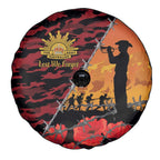 ANZAC Lest We Forget Spare Tire Cover Australian Army Poppy Tribute