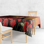 ANZAC Lest We Forget Tablecloth Australian Army Poppy Tribute