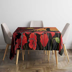 ANZAC Lest We Forget Tablecloth Australian Army Poppy Tribute