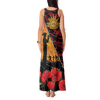 ANZAC Lest We Forget Tank Maxi Dress Australian Army Poppy Tribute