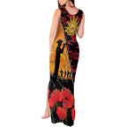 ANZAC Lest We Forget Tank Maxi Dress Australian Army Poppy Tribute