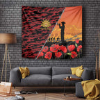 ANZAC Lest We Forget Tapestry Australian Army Poppy Tribute