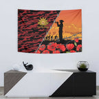 ANZAC Lest We Forget Tapestry Australian Army Poppy Tribute