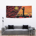 ANZAC Lest We Forget Tapestry Australian Army Poppy Tribute