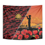 ANZAC Lest We Forget Tapestry Australian Army Poppy Tribute