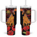 ANZAC Lest We Forget Tumbler With Handle Australian Army Poppy Tribute
