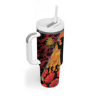 ANZAC Lest We Forget Tumbler With Handle Australian Army Poppy Tribute