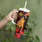 ANZAC Lest We Forget Tumbler With Handle Australian Army Poppy Tribute