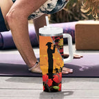 ANZAC Lest We Forget Tumbler With Handle Australian Army Poppy Tribute