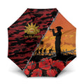 ANZAC Lest We Forget Umbrella Australian Army Poppy Tribute