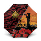 ANZAC Lest We Forget Umbrella Australian Army Poppy Tribute