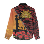 ANZAC Lest We Forget Women Casual Shirt Australian Army Poppy Tribute