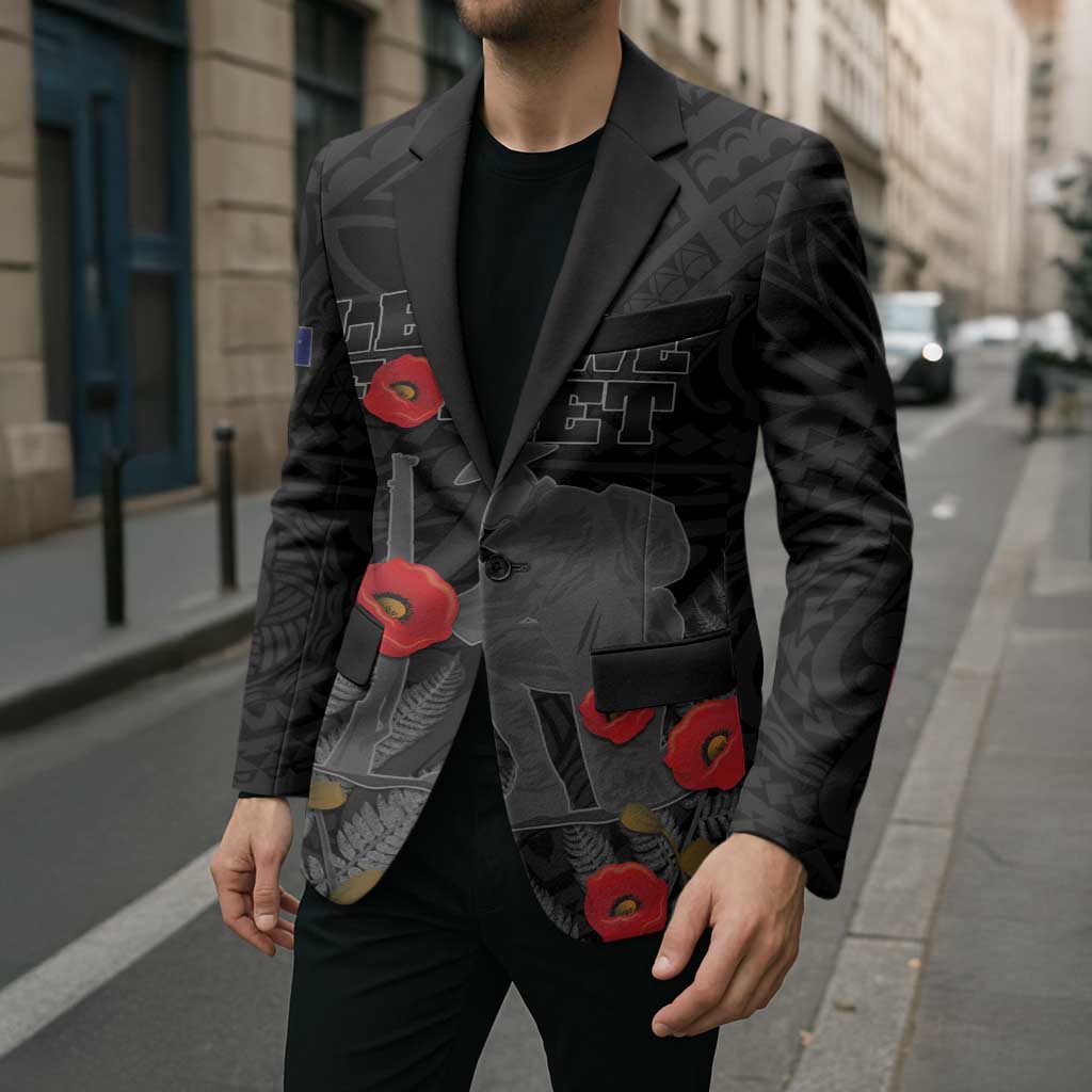 Personalised New Zealand ANZAC Day Blazer Lest We Forget Soldier Memorial