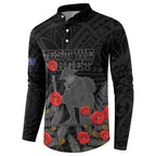 Personalised New Zealand ANZAC Day Button Sweatshirt Lest We Forget Soldier Memorial