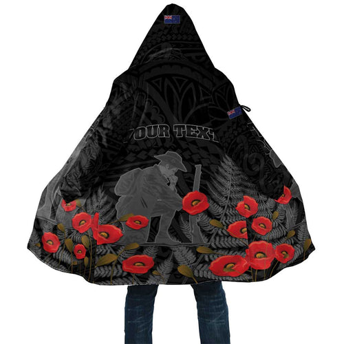 Personalised New Zealand ANZAC Day Cloak Lest We Forget Soldier Memorial