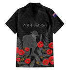 Personalised New Zealand ANZAC Day Hawaiian Shirt Lest We Forget Soldier Memorial